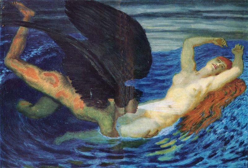 Franz von Stuck Vent et Source oil painting image